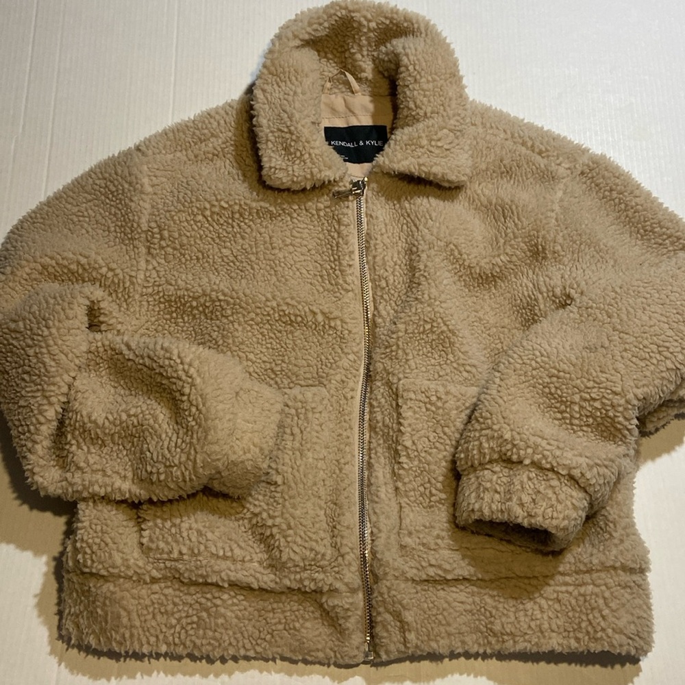 Kendall & Kylie Faux Shearling Teddy Bear Jacket